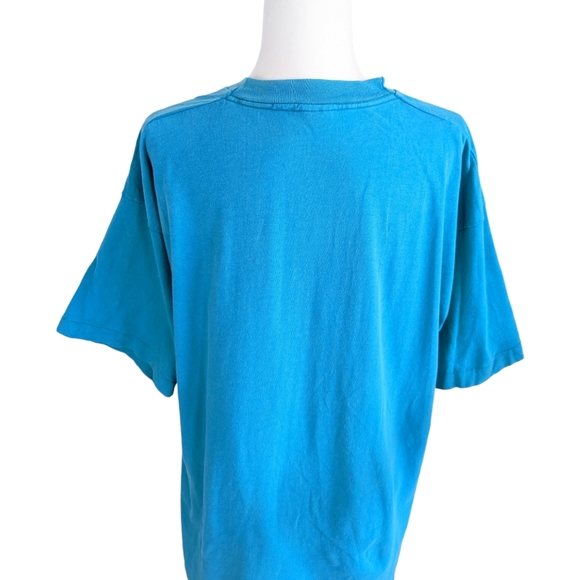 1993 Single Stitch Vintage FONZ Zoo Night Short Sleeve Teal Rare Tee Shirt XL - Picture 4 of 8